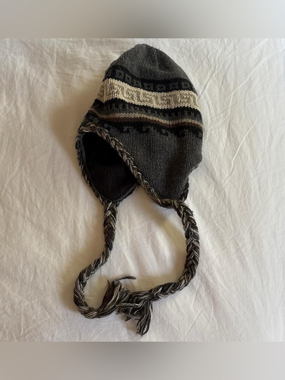 Men's Vintage Route 66 Knit Earflap Beanie - Cozy Winter Hat